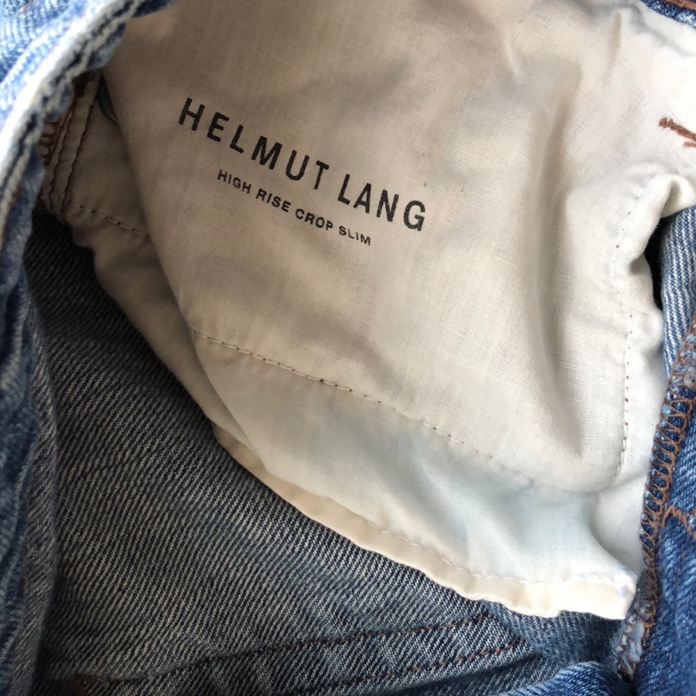 Helmut Lang High rise crop slim jean Size 27